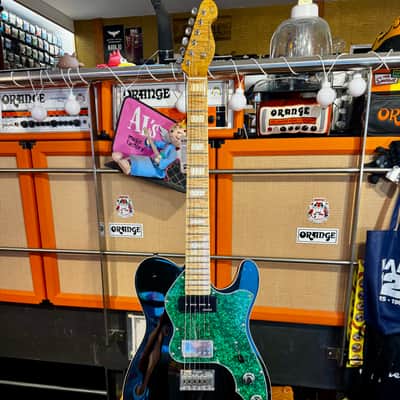 Vintage Guitars 30th Anniversary V72 Tele (SUPER FLAME MAPLE NECK) Boulevard Black image 1