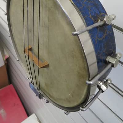 Vintage Pearson Hollywood Banjolele 1930s - Crackle Blue image 3