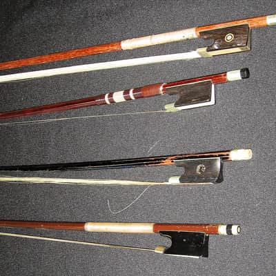 Vintage Violin Bows, German, American, Bausch, Heddon Lot of 4 image 3