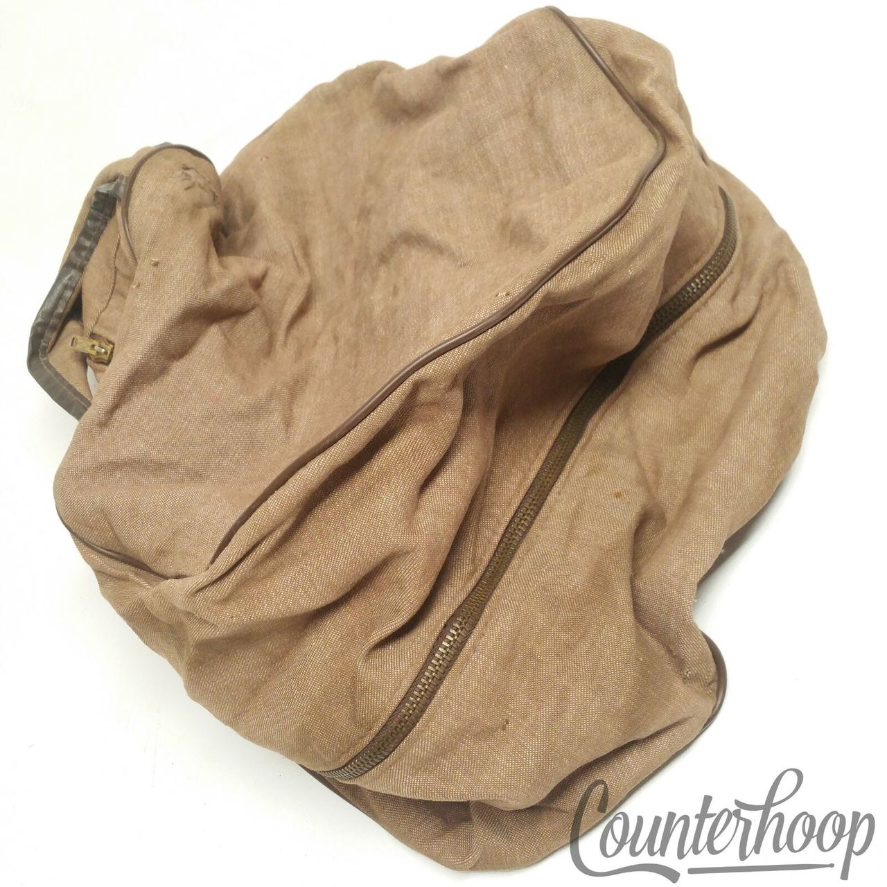 Leedy 8x12" Canvas Fabric Tom Drum Case Soft Shell Vintage 40s Zipper USA* — main photograph