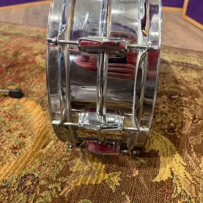 1970s Ludwig LM400 Supraphonic 14x5 Snare Drum Blue Olive Badge #840847 image 5