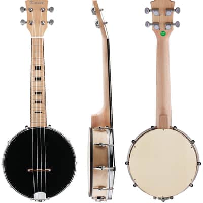 4 String Banjo Ukulele Uke Concert 23 Inch Maple Wood 4 String Folk Musical Instrument Banjolele image 2
