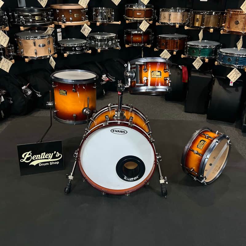 ~WOW!~ Odery Custom Drums Araucaria 3-Piece 10/13/18" Drum Kit Set in Sunset Burst w/ Matching 13" Snare Drum, Solid Aluminum Hoops & Deluxe Cases image 1