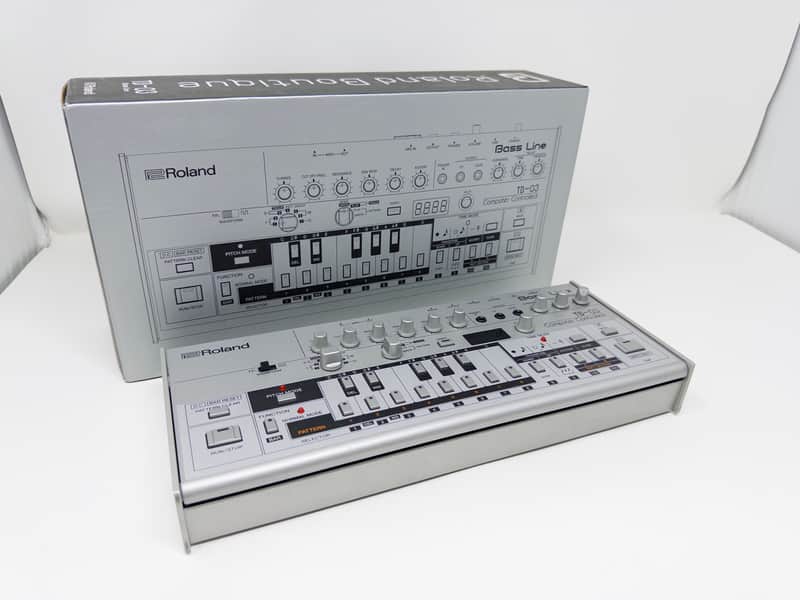 Roland TB-03 Boutique Series Synthesizer Module Bass Line Synthesizer 2016 - Present - Silver image 1