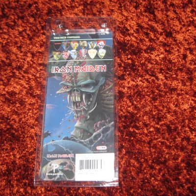 new in package (old stock) A+ Perri's Leather Ltd. / Perri's 12 Pack of Iron Maiden Guitar Picks - Med Gauge - Celluloid Plastic, 351 shape - but slightly curved (LP12-INM1) LP12INM1 image 20