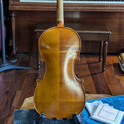 Revived Old 4/4 Bench-Made Violin Labeled Pietro Perni 1892, Vintage Roman Labeled Fiddle Outfit w/ Holstein Pernambuco Bow and Antique Case image 3