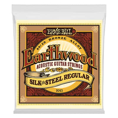 Ernie Ball 2043 Earthwood Silk & Steel 80/20 Bronze Regular 13-56 image 1
