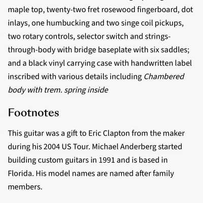 2003 Anderberg Gunnie Carved Top Neck Thru Custom image 17