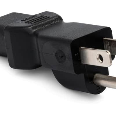 Hosa PWA-421 Power Adaptor IEC C13 to NEMA 5-15P - Black image 1