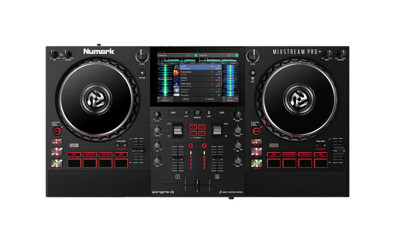 Numark Mixstream Pro+ | Streaming DJ Controller with Wi-Fi | Built-In Speakers & Smart Lighting Control image 1