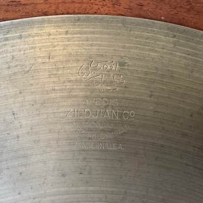 Exc 50’s Zildjian 13" A. Zildjian Small Stamp Hi-Hat Cymbals (Pair) 550g top 600g bottom image 3