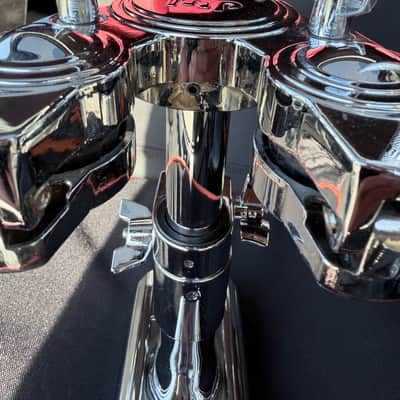 DW Bass Drum Double Tom Mount w/ Slide Track, Drum Workshop Collector’s Series in Chrome, DWSP458 image 5
