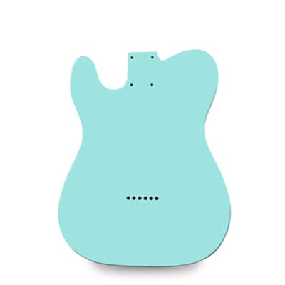 Telecaster Guitar Body - Daphne Blue Vintage Nitro Satin- 2 Piece American Alder image 4
