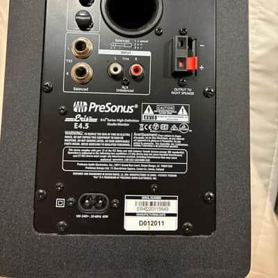 PreSonus Eris E4.5 2-Way 4.5" Active Studio Monitor (Pair) 2013 - Present - Black image 3