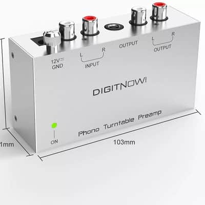 Phono Turntable Preamp – Mini Electronic Audio Stereo Phonograph Preamplifier with RCA/TRS Output, Low Noise Operation image 3