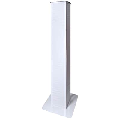 Novopro PS1XXL White Variable Height DJ Podium Stand w/ Scrims & Bag (4 Pack) image 3