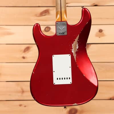 Fender Custom Shop Time Machine 1958 Stratocaster Relic - Faded/Aged Candy Apple Red-CZ582866 image 7