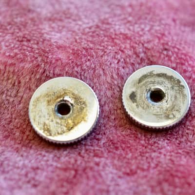 Vintage 1960's 1970's Gibson ABR-1 Bridge Thumbwheels - Chrome Finish - Les Paul Goldtop ES-335 image 5