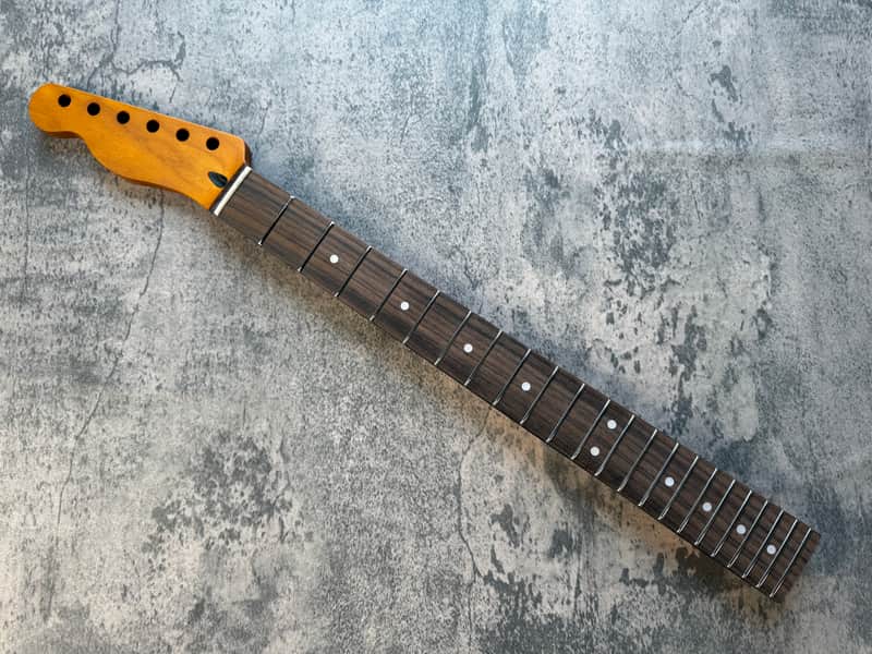BMC Guitar Neck Left Hand Tele® Telecaster® 22 Fret Roasted Maple With Rosewood Fingerboard Nitro Lacquer 9.5 Radius.  [TN113] image 1