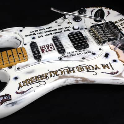 Custom Painted and Upgraded Ultra Rare (MIK) Mid 80's Arbor T-516 Guitar - Aged and Worn With Custom Graphics and Matching Pickguard image 18