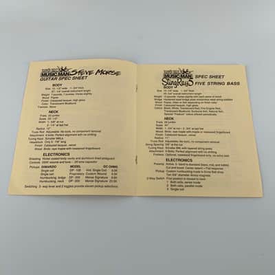 1988 Ernie Ball MUSIC MAN Catalog & NAMM Price List [Silhouette, Steve Morse, Sting Ray, Sabre] image 3