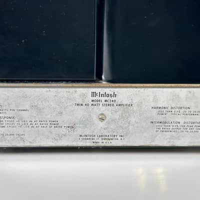 Vintage McIntosh MC240 Tube Power Amplifier image 10