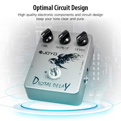 Joyo Digital Delay Guitar Pedal Range 25ms-600ms Time/Repeat/Level True Bypass image 4