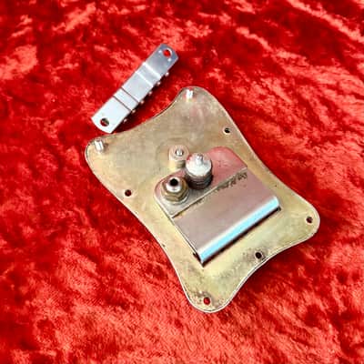 Guyatone Sharp 5 LG-350t bridge tailpiece  vibrato assembly c 1970’s 1970 - Chrome original vintage Japan MIJ image 2