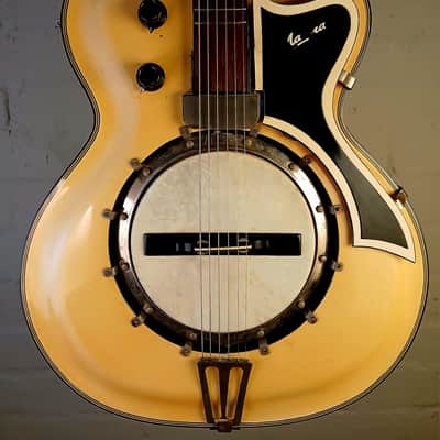c1960  MARMA Banjitar - Banjo-Guitar - solid woods - German carve Bild 2