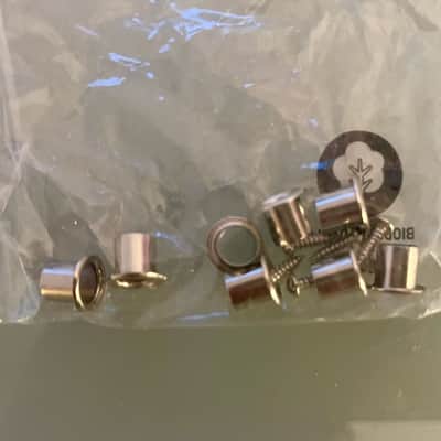 StewMac Golden Age Restoration Tuners for Oval Hole F-Style Mandolins 1904-1922 - Bright nickel, ivoroid knobs image 3