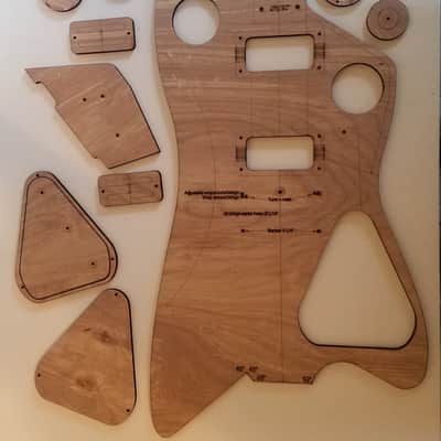 Custom Billy Bo Hybrid Guitar Body Template For Bolt On Neck 2019 Natural image 2