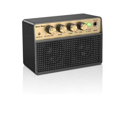 Mini Guitar Amp, 10W Electric Guitar Amplifier with Clean Drive Channel, 3.5mm Headphone/AUX Jack, 6H Work, USB-C Rechargeable Bluetooth Small Portable Amp for Indoor Practice Travel image 1