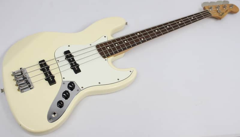 Vintage 1984-1987 Fender Jazz Bass JB-355, Olympic White, Japan
