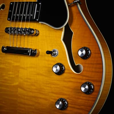 Eastman T486 Thinline Semi-Hollowbody Electric Guitar- Goldburst 2026 (P2501339) image 10