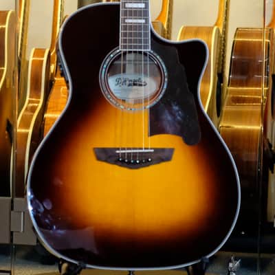 D'Angelico Premier Gramercy Cutaway Deluxe HSC Abalone MOP Bone Ebony Vintage Sunburst Mint Extras image 2
