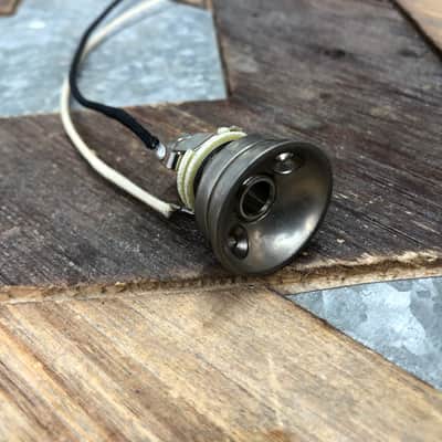Real Life Relics Nickel Electrosocket Telecaster® Jack Plate Cup with Pure Tone Jack Cloth Wire image 3