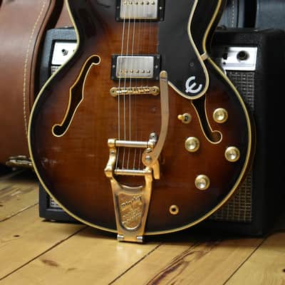 1988 Epiphone Japan Sheraton Vintage Sunburst w/Bigsby, w/HSC, MIJ, Terada Factory image 5