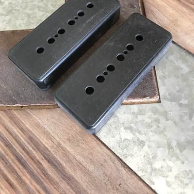 Real Life Relics Black P90 Soap Bar Pickup Covers (Set of 2)    [DJ4]