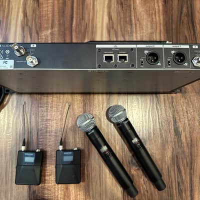 Shure ULXD4D G57 Dual Wireless Receiver + 2 ULXD1 Bodypacks + 2 ULXD2 Handhelds (470-608 MHz) image 3