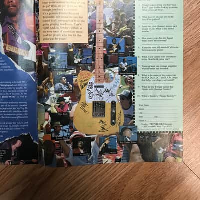 Fender MIJ Telecaster 1989 - Autographed by blues artists commissioned by Fender Frontline mag image 2