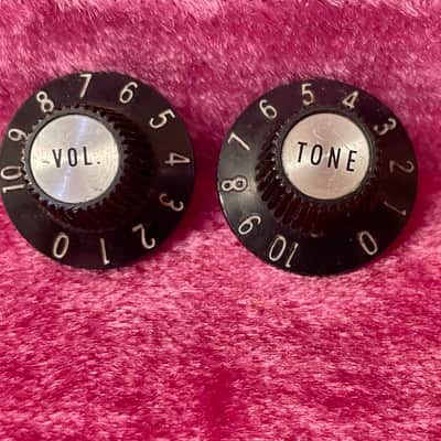 Vintage 1960's Gibson Witch Hat Volume-Tone Guitar Knob -Silver Insert ES-335 Circa 1966-1969 image 1