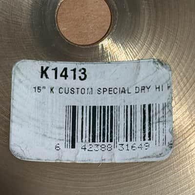 Zildjian 15" K Custom Special Dry Hi-Hat Cymbals (Pair) 2017 - Present - Traditional image 12