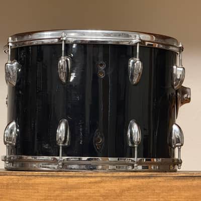1970's Slingerland 14" Black 3-Ply Maple 10x14 Rack Tom image 5