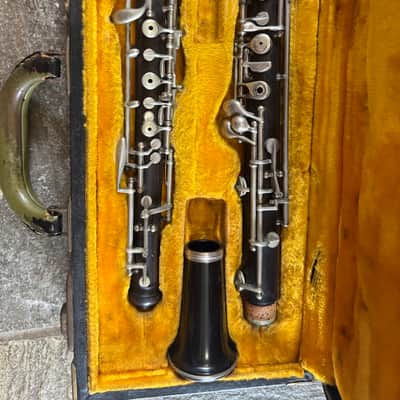Linton brand wood Oboe with case and reed. Made In USA image 1