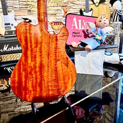 Nik Huber DOLPHIN CUSTOM LEFTY Super Flame Top Curly Mahogany  BRAZILIAN ROSEWOOD ( 2010) image 6