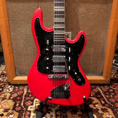 Vintage 1964 Hofner Galaxie 176 Solid Red Electric Guitar image 1