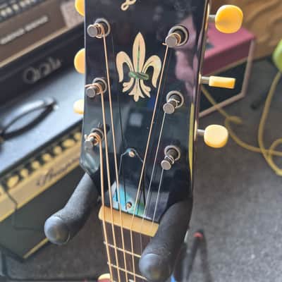 The Loar LO-216-NA Parlor Acoustic Guitar with Hard Case image 3