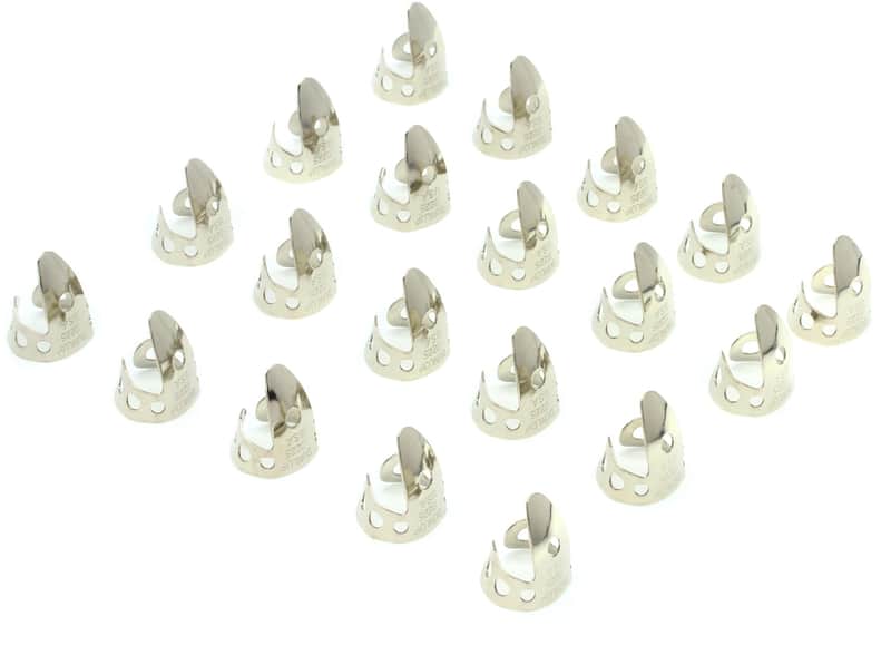 Dunlop 33R Nickel Silver Fingerpicks - .0225 20-Pk (5-pack) Bundle image 1