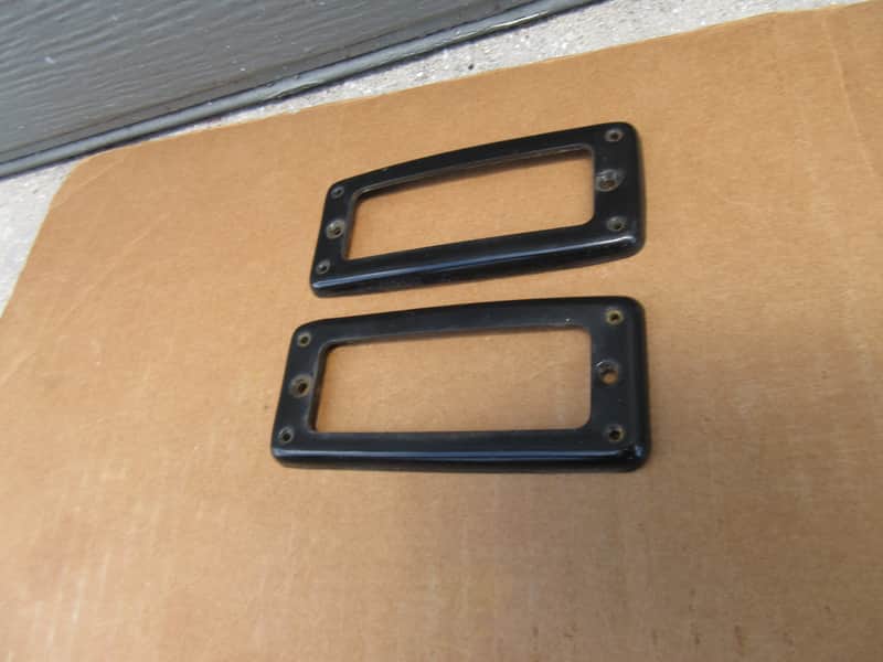 1960s Teisco Cameo Aria Univox Semi Hollow Body Black Guitar Pickup Rings image 1