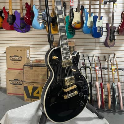 Epiphone Les Paul Custom - Ebony w/Crossrock Hardshell Case image 4